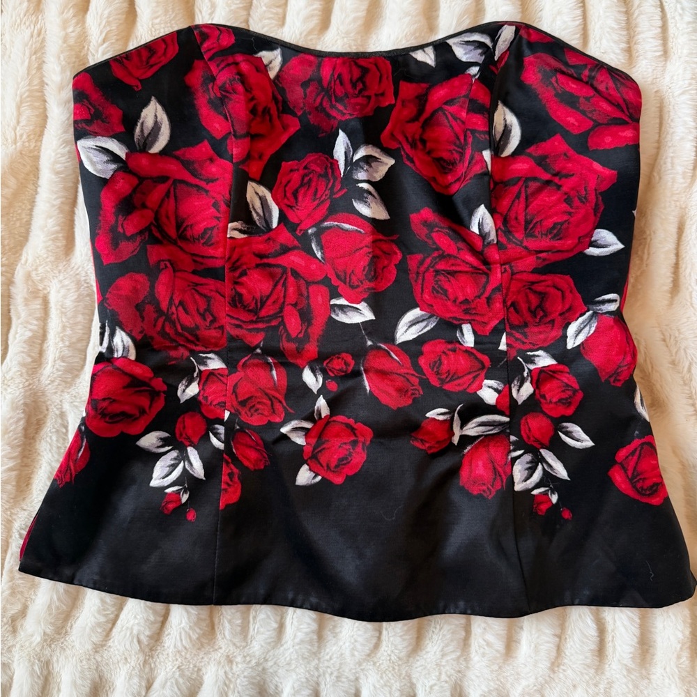White House Black Market Red Fabric